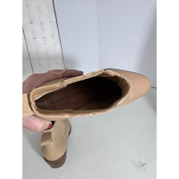 "LUCKY BRAND" Leather Slip On Booties Sz 7 Western Cowgirl Rodeo Country Girl - Picture 12 of 14